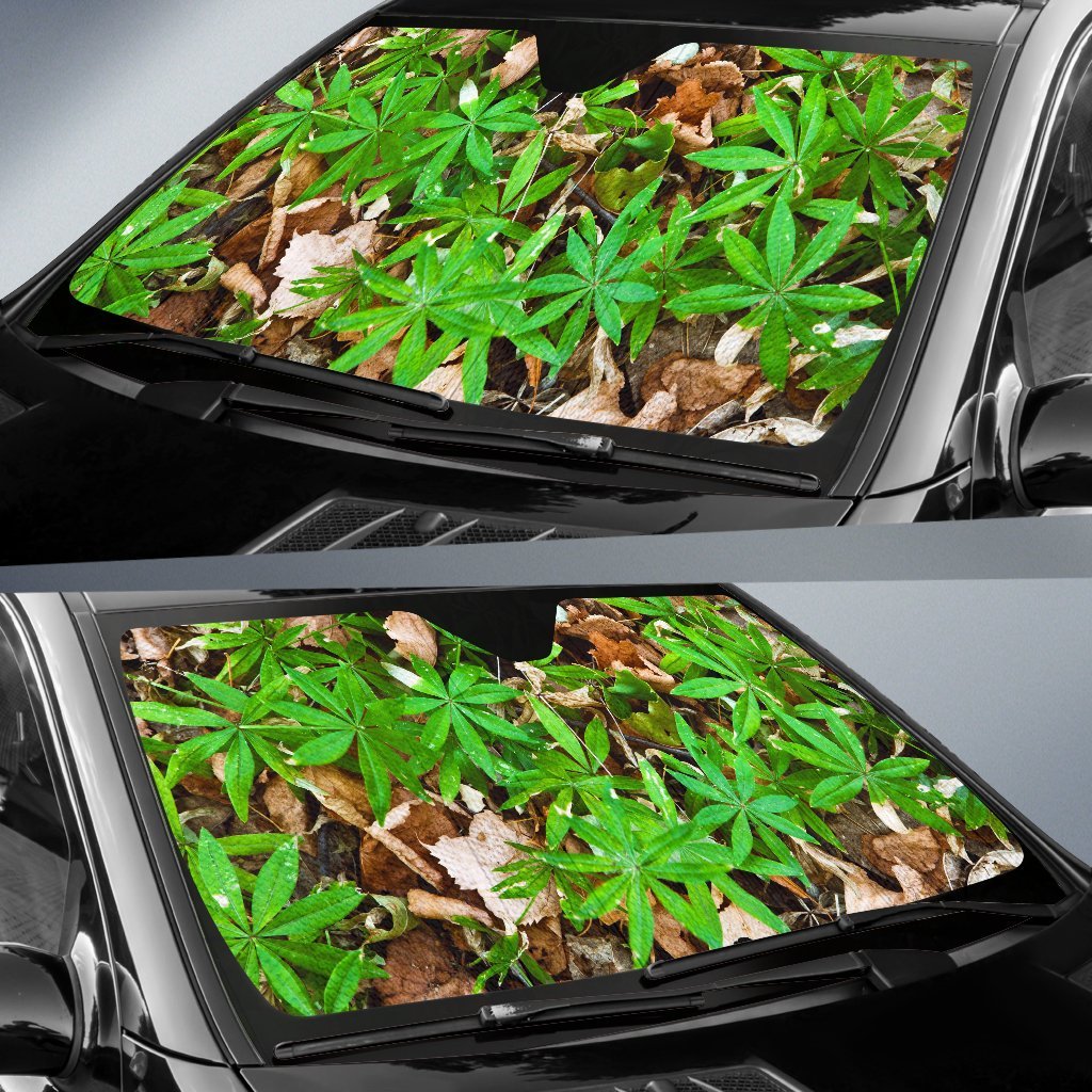 Camouflage Realistic Tree Fresh Print Car Sun Shade For Windshield