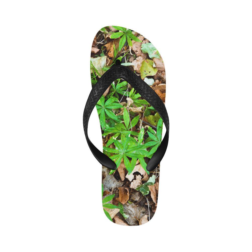 Camouflage Realistic Tree Fresh Print Flip Flops-JTAMIGO.COM