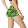 Camouflage Realistic Tree Fresh Print High Waisted Spandex Shorts-JTAMIGO.COM