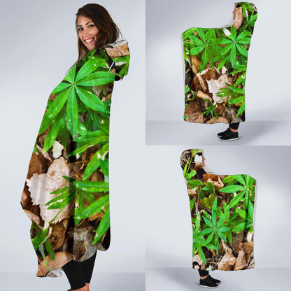 Camouflage Realistic Tree Fresh Print Hooded Blanket-JTAMIGO.COM