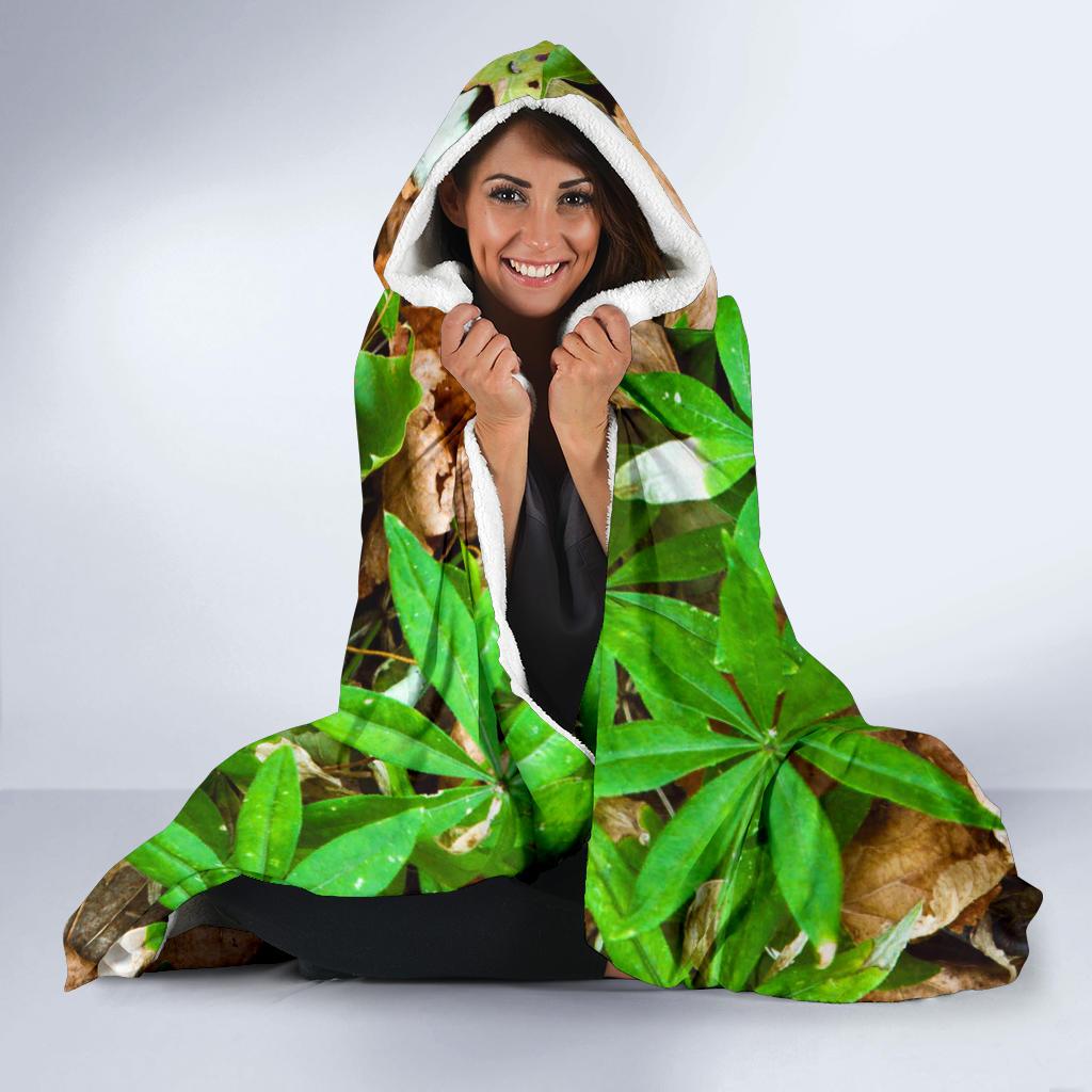 Camouflage Realistic Tree Fresh Print Hooded Blanket-JTAMIGO.COM