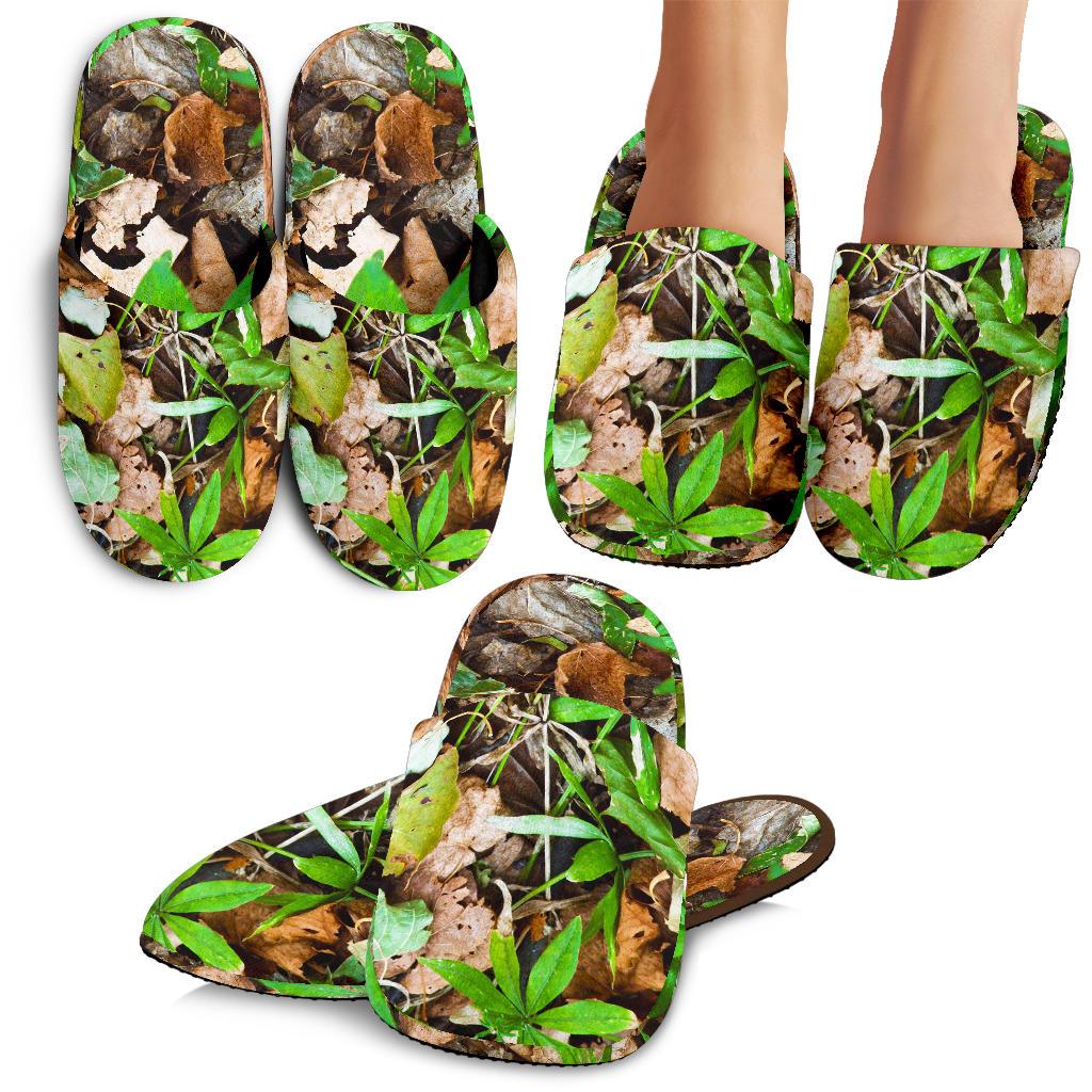 Camouflage Realistic Tree Fresh Print House Slippers