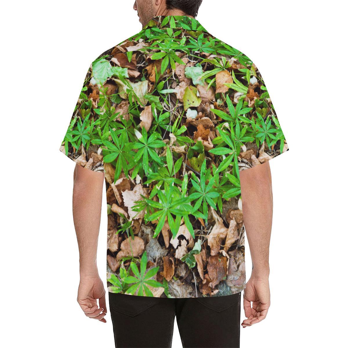 Camouflage Realistic Tree Fresh Print Men Aloha Hawaiian Shirt