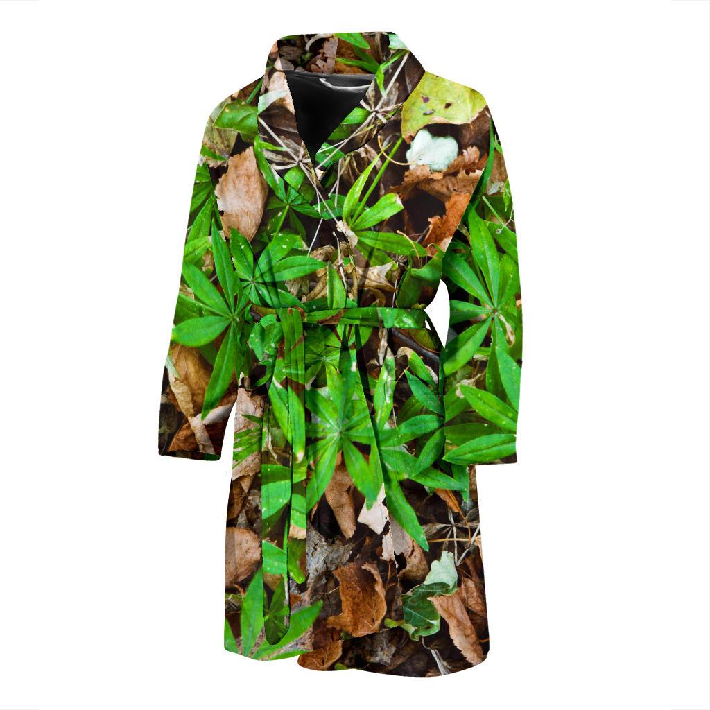 Camouflage Realistic Tree Fresh Print Men Bath Robe-JTAMIGO.COM