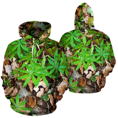 Camouflage Realistic Tree Fresh Print Pullover Hoodie