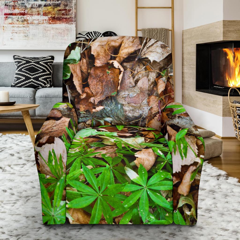 Camouflage Realistic Tree Fresh Print Single Sofa Slipcover -JTAMIGO.COM