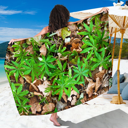 Camouflage Realistic Tree Fresh Print Sarong Pareo Wrap