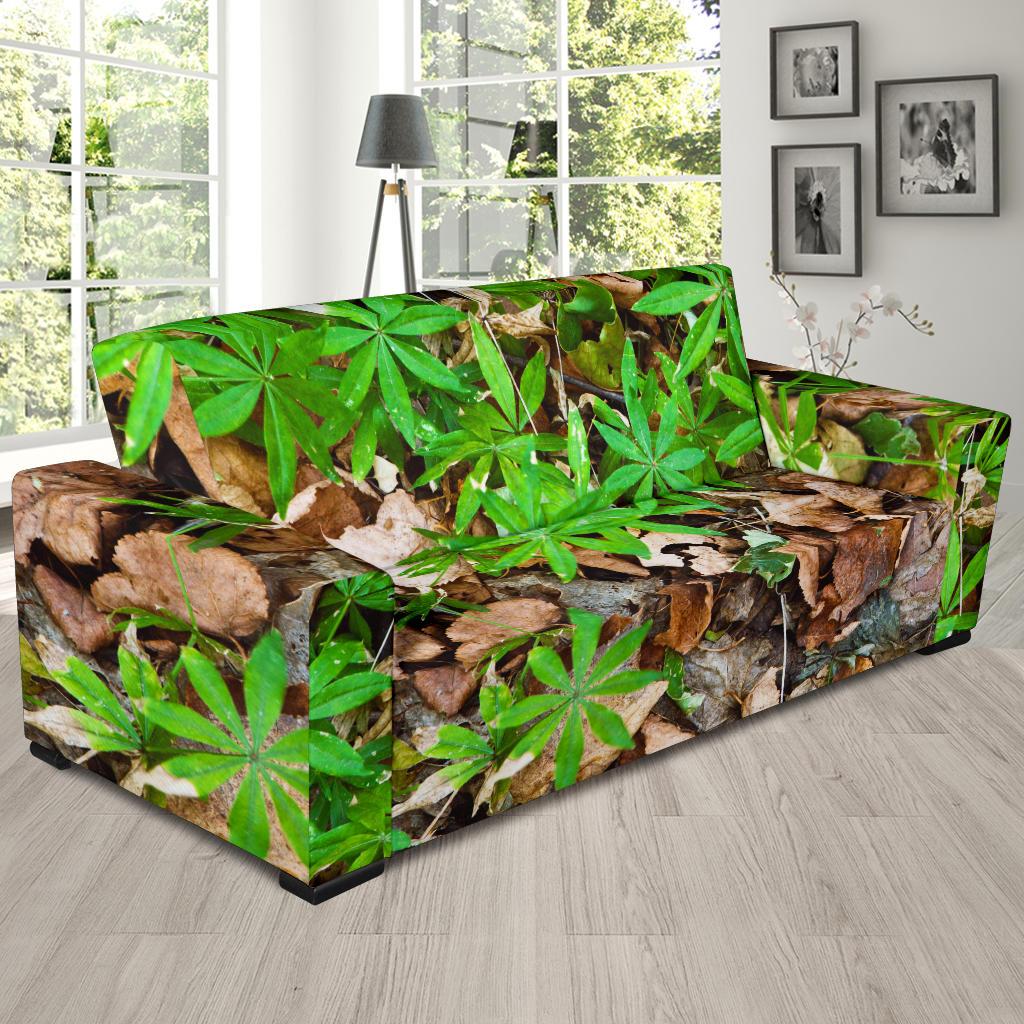 Camouflage Realistic Tree Fresh Print Sofa Slipcover-JTAMIGO.COM