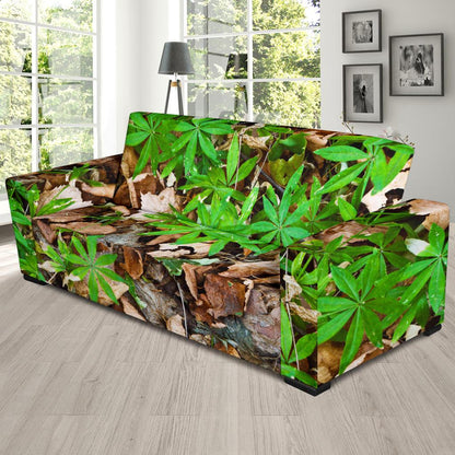Camouflage Realistic Tree Fresh Print Sofa Slipcover-JTAMIGO.COM