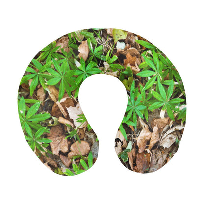 Camouflage Realistic Tree Fresh Print U-Shaped Travel Neck Pillow-JTAMIGO.COM