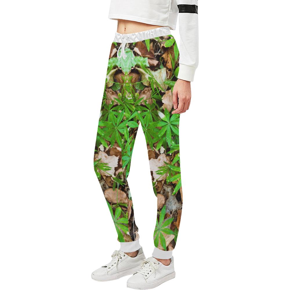 Camouflage Realistic Tree Fresh Print Unisex Casual Sweatpants (Model L11)-JTAMIGO.COM