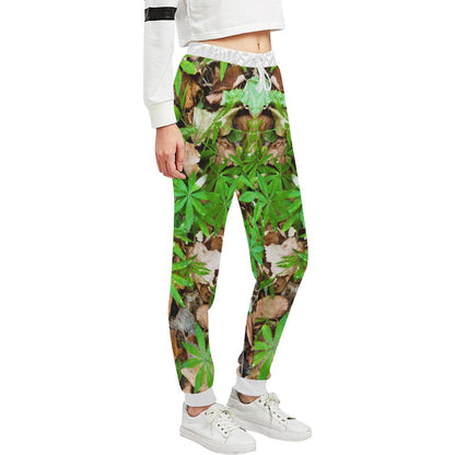 Camouflage Realistic Tree Fresh Print Unisex Casual Sweatpants (Model L11)-JTAMIGO.COM