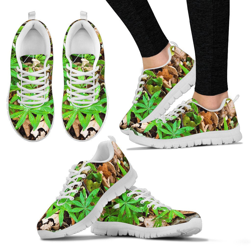 Camouflage Realistic Tree Fresh Print Women Sneakers Shoes