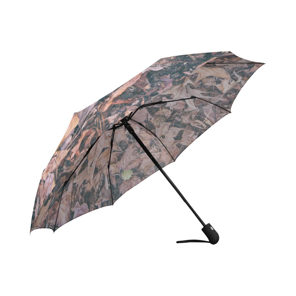 Camouflage Realistic Tree Leaf Print Automatic Foldable Umbrella