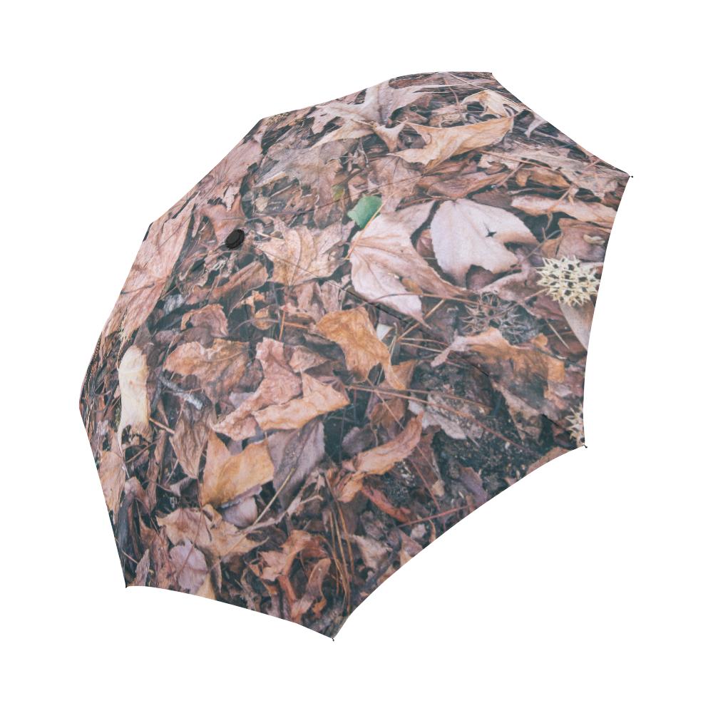 Camouflage Realistic Tree Leaf Print Automatic Foldable Umbrella