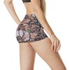 Camouflage Realistic Tree Leaf Print High Waisted Spandex Shorts-JTAMIGO.COM