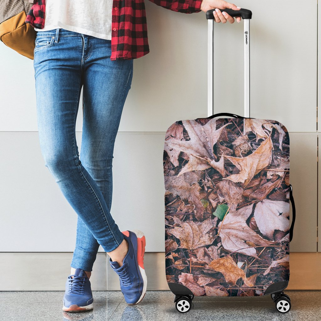 Camouflage Realistic Tree Leaf Print Luggage Cover Protector
