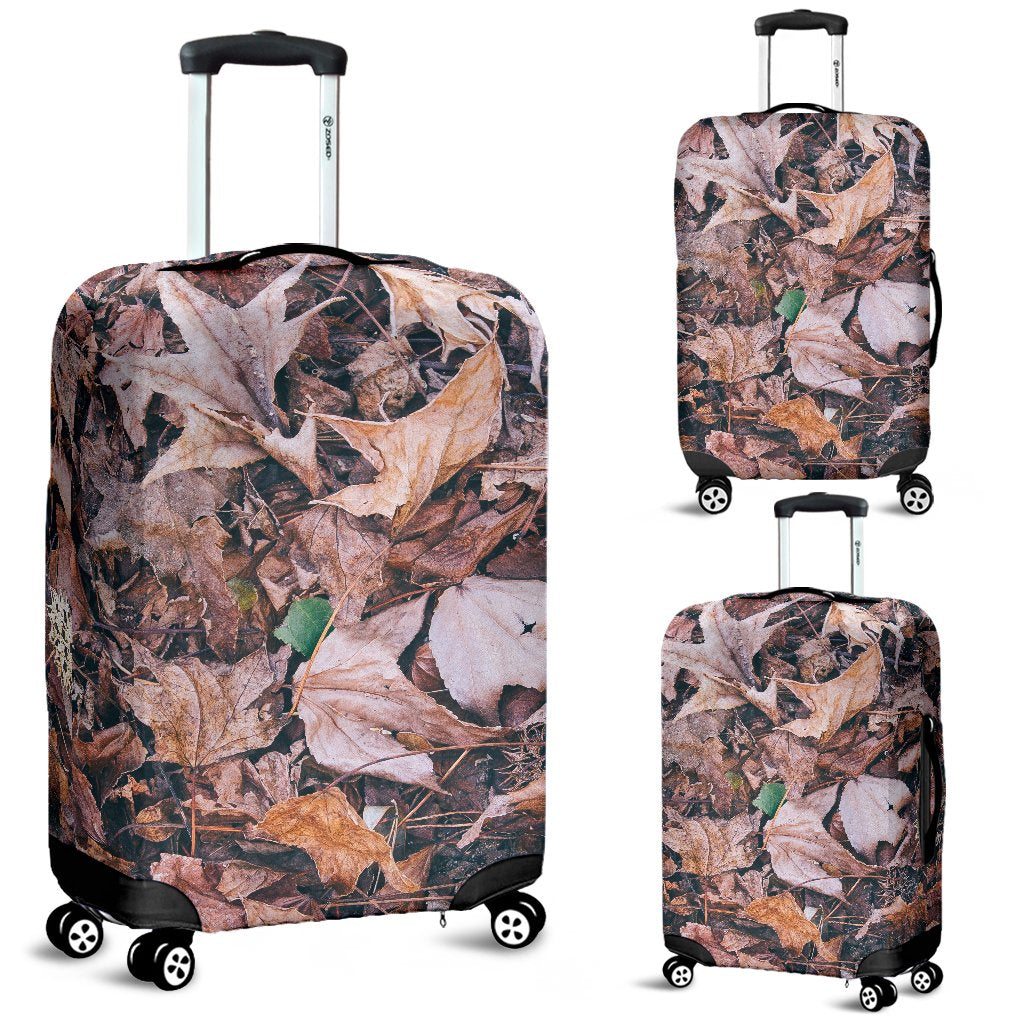 Camouflage Realistic Tree Leaf Print Luggage Cover Protector