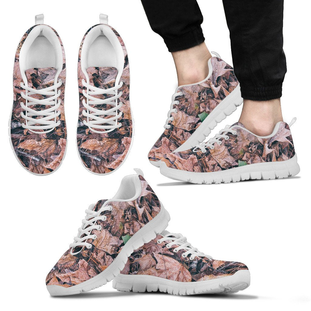 Camouflage Realistic Tree Leaf Print Men Sneakers Shoes