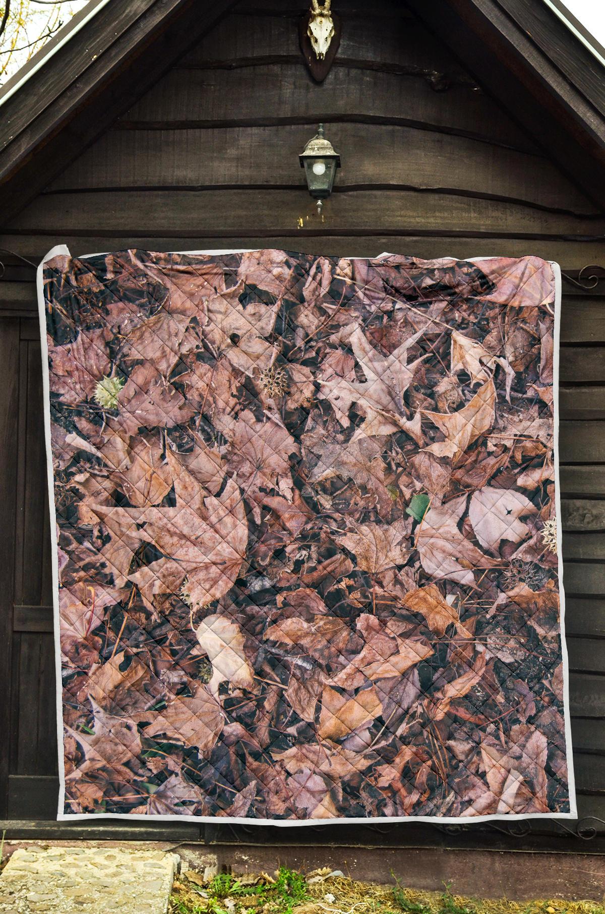 Camouflage Realistic Tree Leaf Print Premium Quilt-JTAMIGO.COM