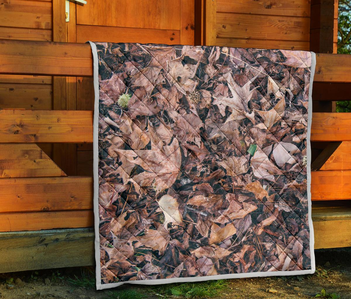 Camouflage Realistic Tree Leaf Print Premium Quilt-JTAMIGO.COM