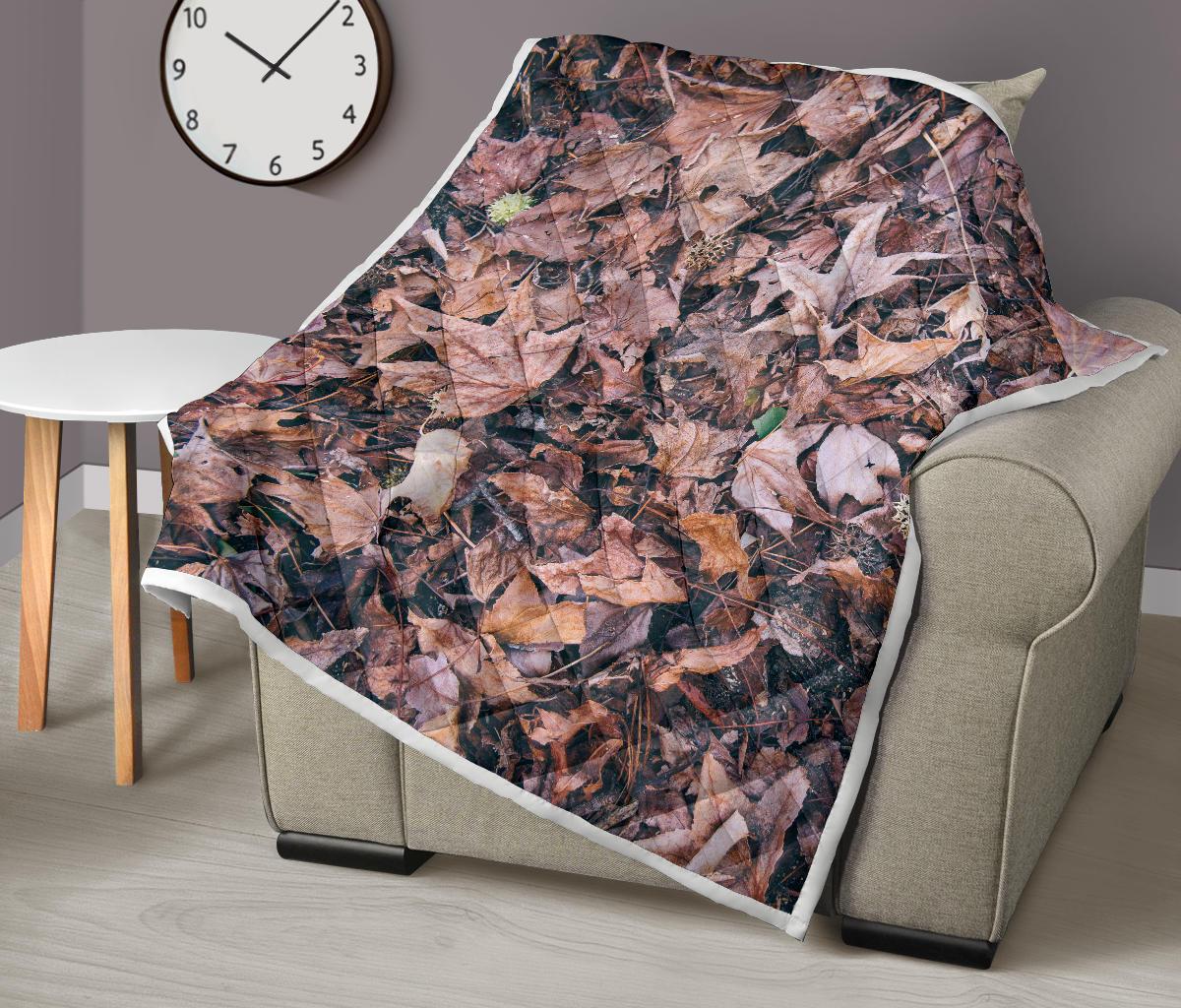 Camouflage Realistic Tree Leaf Print Premium Quilt-JTAMIGO.COM