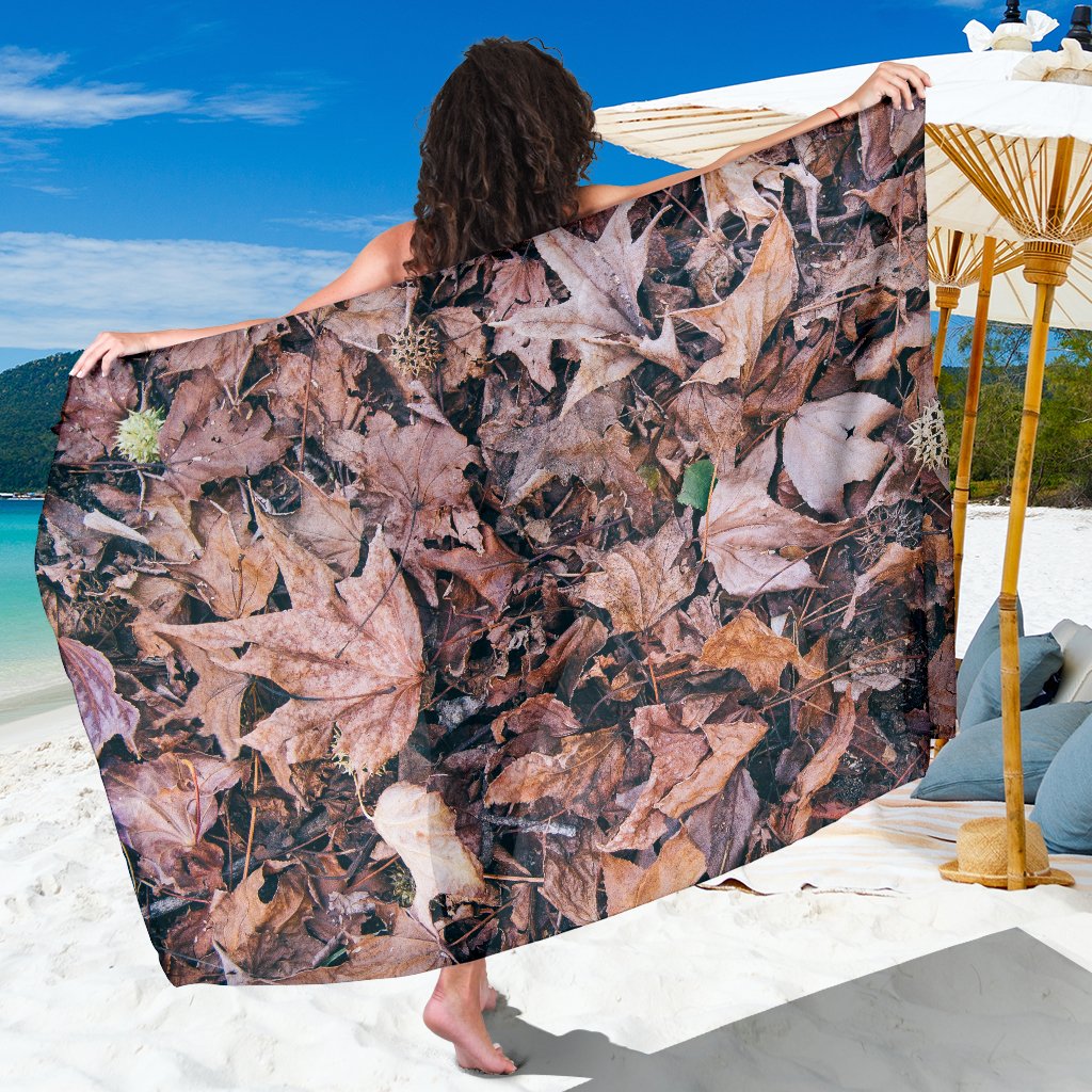 Camouflage Realistic Tree Leaf Print Sarong Pareo Wrap