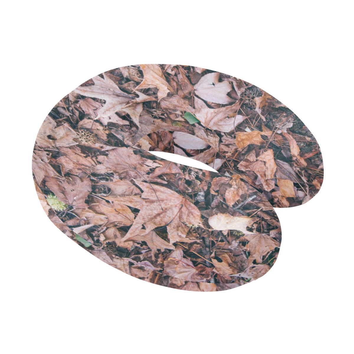 Camouflage Realistic Tree Leaf Print U-Shaped Travel Neck Pillow-JTAMIGO.COM