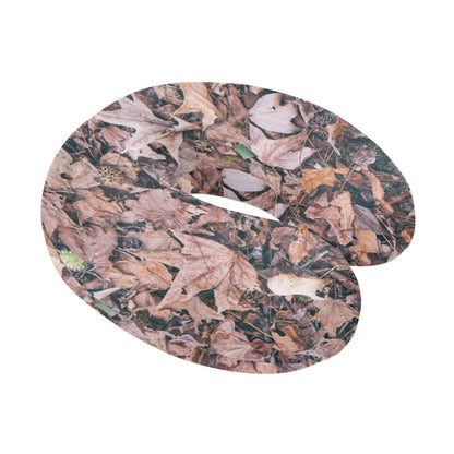 Camouflage Realistic Tree Leaf Print U-Shaped Travel Neck Pillow-JTAMIGO.COM