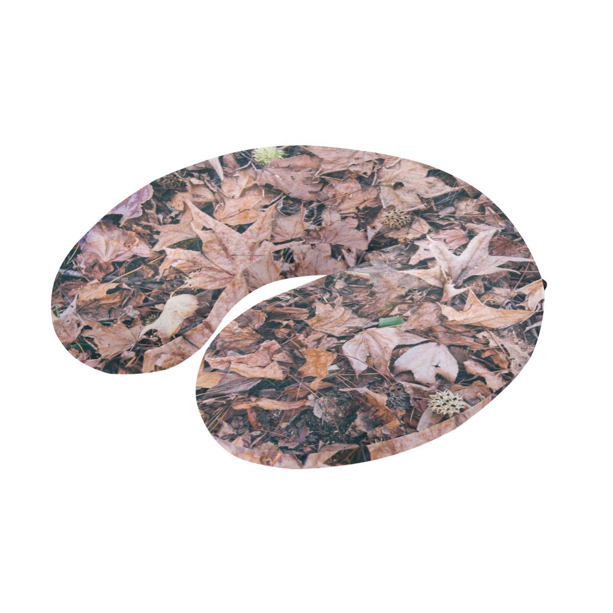Camouflage Realistic Tree Leaf Print U-Shaped Travel Neck Pillow-JTAMIGO.COM