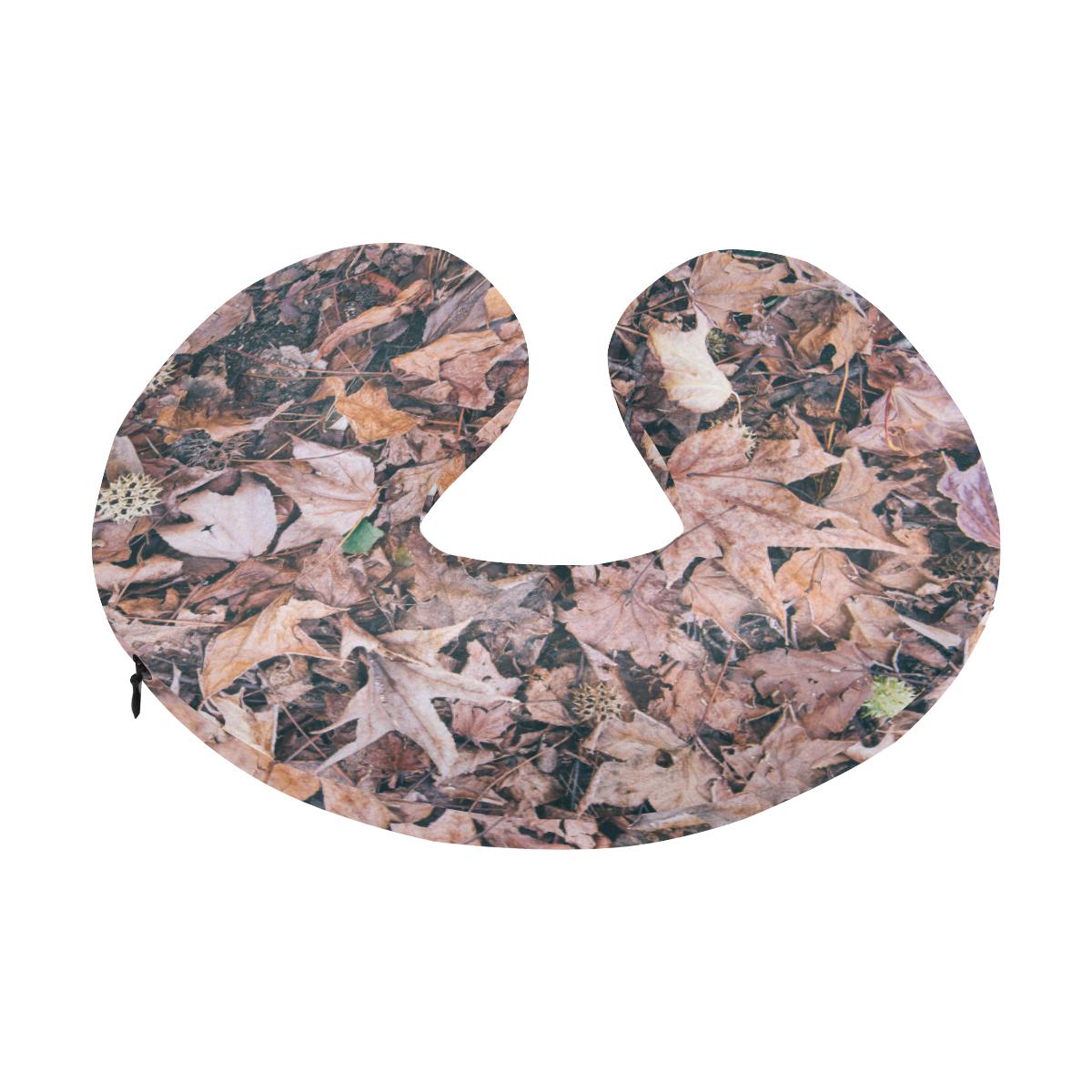 Camouflage Realistic Tree Leaf Print U-Shaped Travel Neck Pillow-JTAMIGO.COM