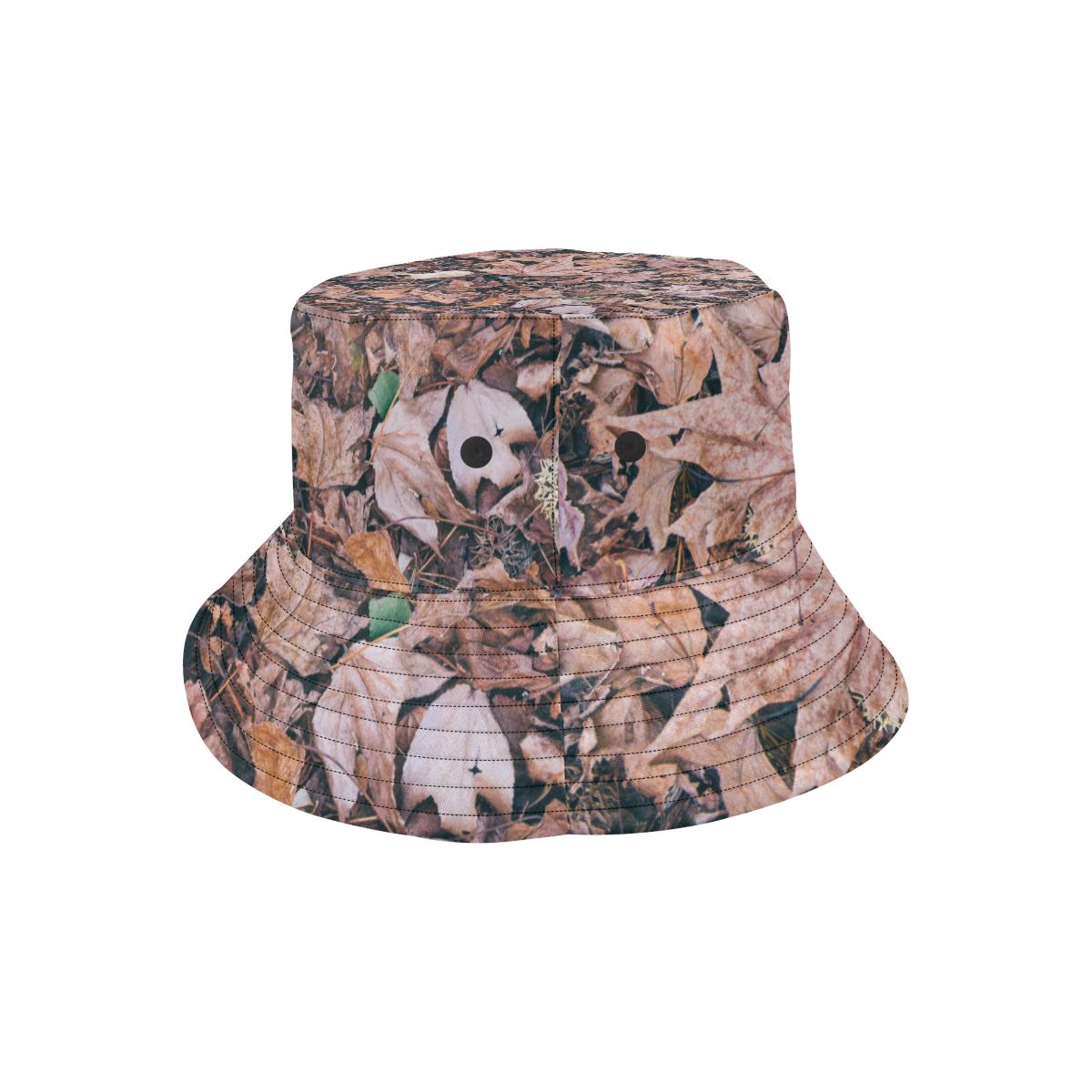 Camouflage Realistic Tree Leaf Print Unisex Bucket Hat