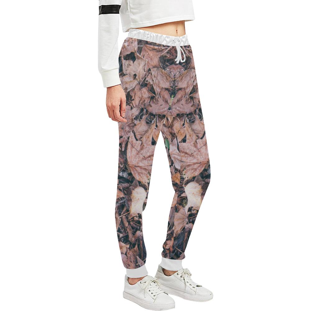 Camouflage Realistic Tree Leaf Print Unisex Casual Sweatpants (Model L11)-JTAMIGO.COM