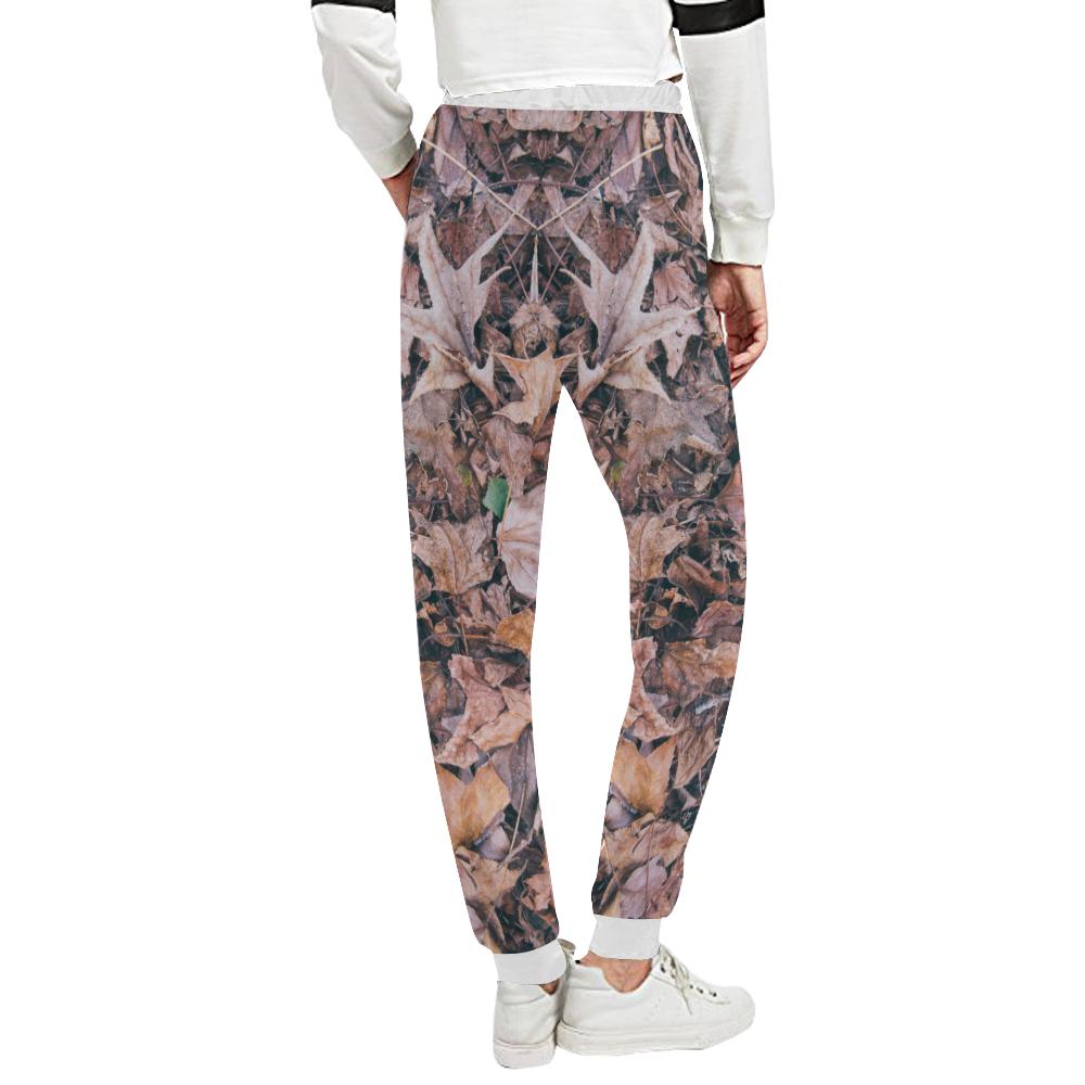 Camouflage Realistic Tree Leaf Print Unisex Casual Sweatpants (Model L11)-JTAMIGO.COM