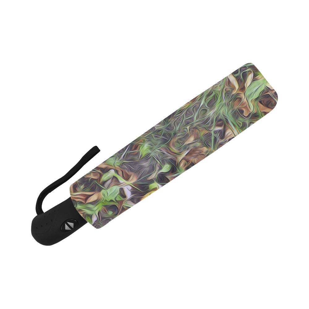 Camouflage Realistic Tree Print Automatic Foldable Umbrella