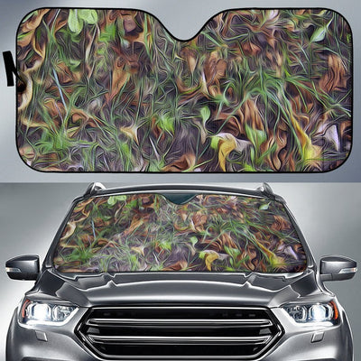 Camouflage Realistic Tree Print Car Sun Shade For Windshield
