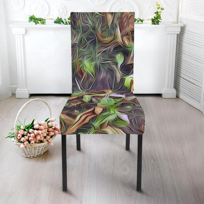 Camouflage Realistic Tree Print Dinning Chair Slipper-JTAMIGO.COM