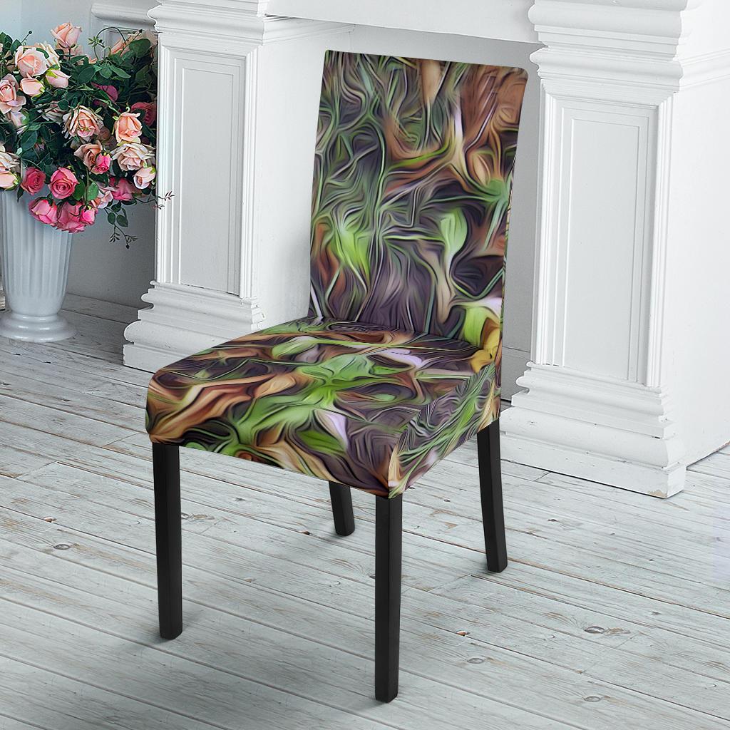 Camouflage Realistic Tree Print Dinning Chair Slipper-JTAMIGO.COM