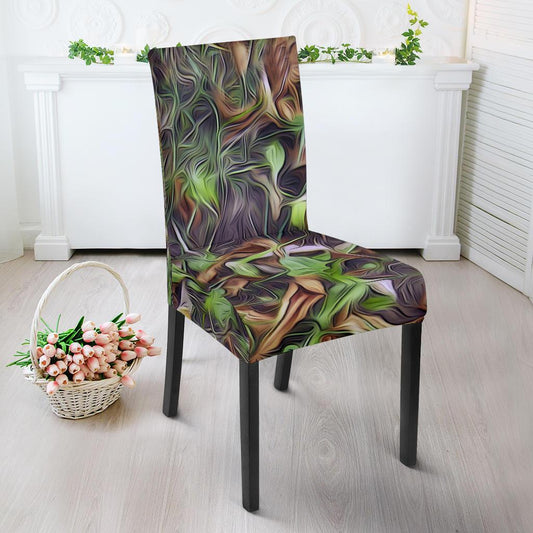 Camouflage Realistic Tree Print Dinning Chair Slipper-JTAMIGO.COM