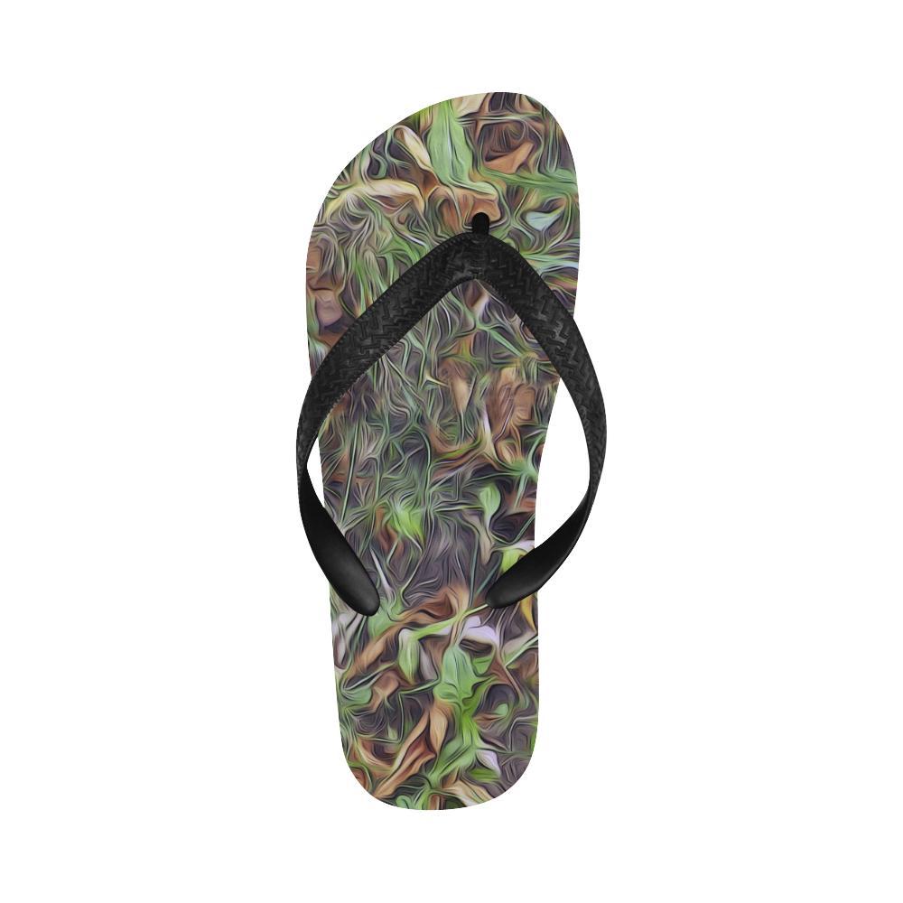 Camouflage Realistic Tree Print Flip Flops-JTAMIGO.COM