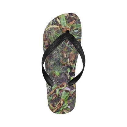Camouflage Realistic Tree Print Flip Flops-JTAMIGO.COM
