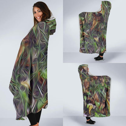 Camouflage Realistic Tree Print Hooded Blanket-JTAMIGO.COM