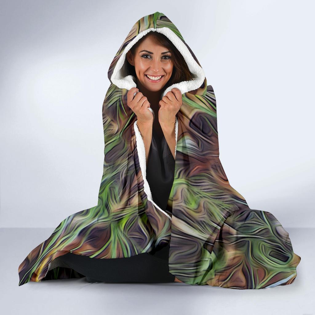 Camouflage Realistic Tree Print Hooded Blanket-JTAMIGO.COM