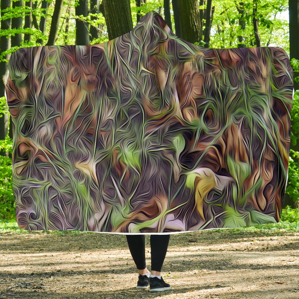Camouflage Realistic Tree Print Hooded Blanket-JTAMIGO.COM
