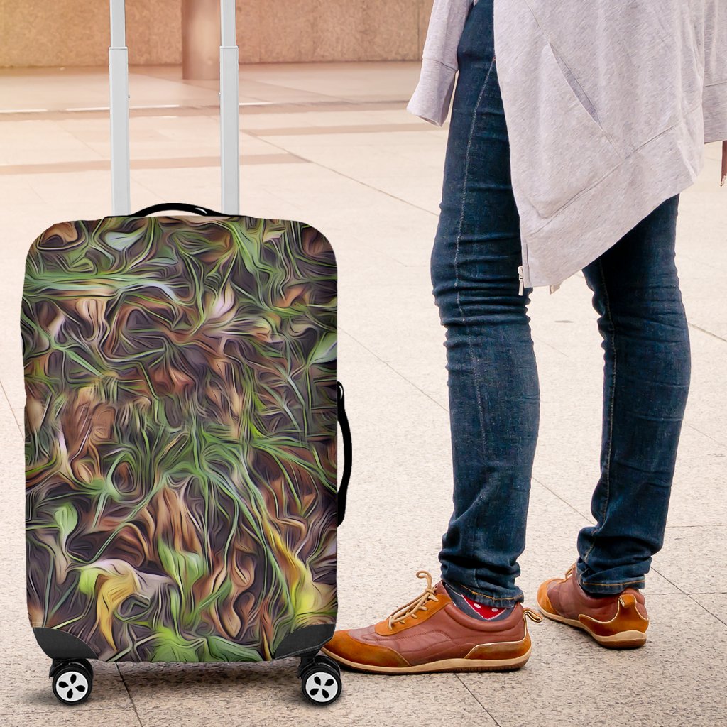 Camouflage Realistic Tree Print Luggage Cover Protector