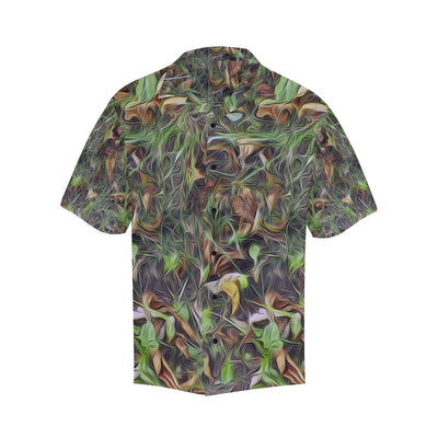 Camouflage Realistic Tree Print Men Aloha Hawaiian Shirt