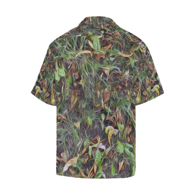 Camouflage Realistic Tree Print Men Aloha Hawaiian Shirt