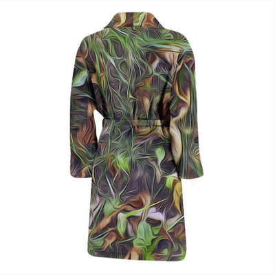 Camouflage Realistic Tree Print Men Bath Robe-JTAMIGO.COM