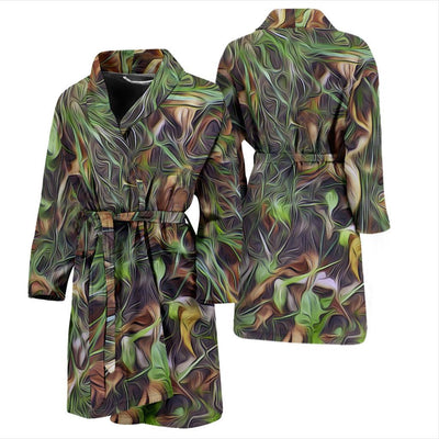 Camouflage Realistic Tree Print Men Bath Robe-JTAMIGO.COM