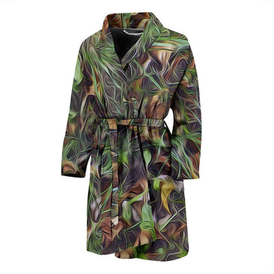 Camouflage Realistic Tree Print Men Bath Robe-JTAMIGO.COM